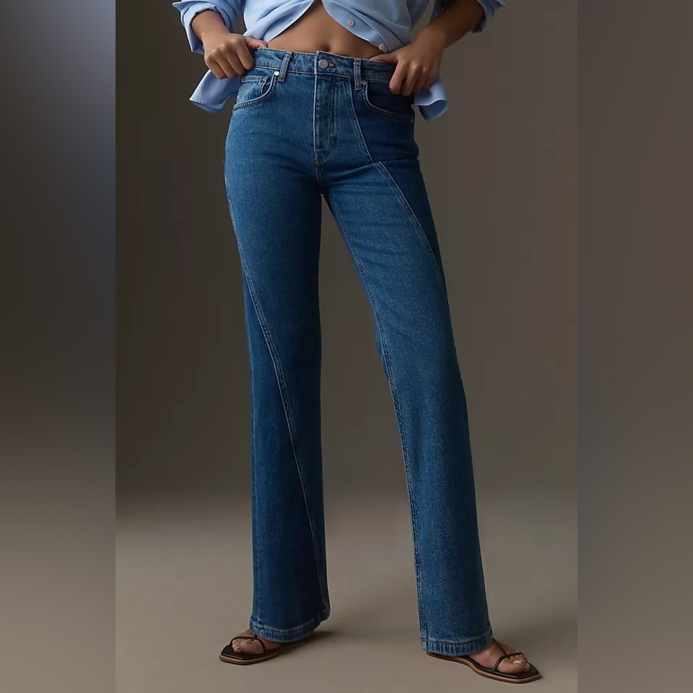 Anthropologie Pilcro Vintage High Rise Straight Leg Jeans 25